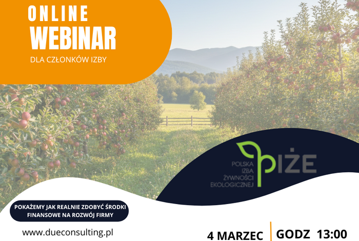 WEBINAR Z POLSKĄ IZBĄ ŻYWNOŚCI EKOLOGICZNEJ