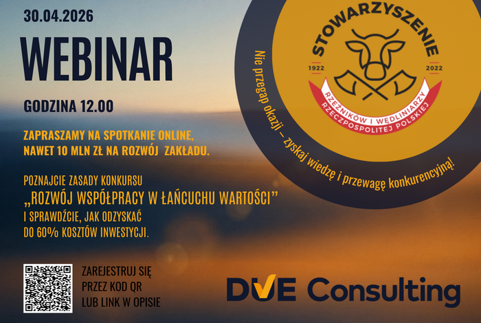 WEBINAR dla Stowarzyszenia Rzeźników i Wędliniarzy Rzeczypospolitej Polskiej